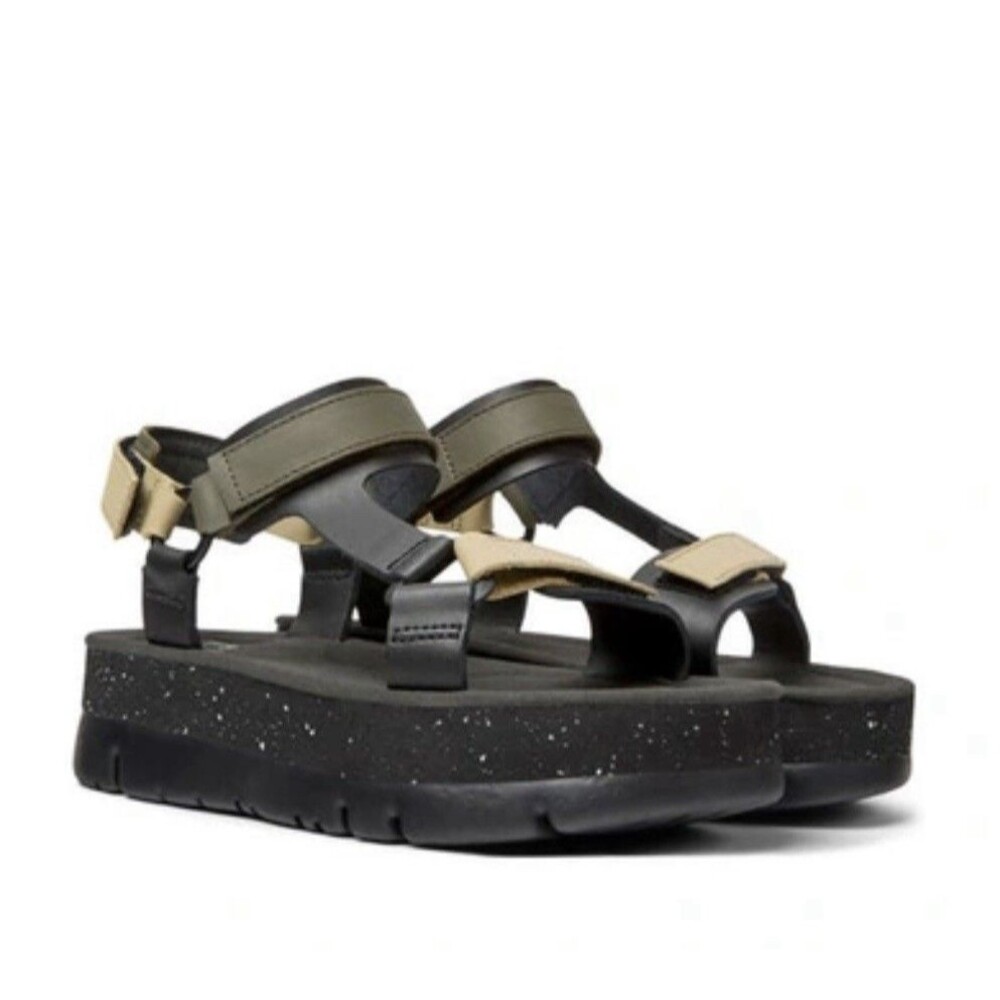 $144 Camper Oruga Up Multicolor Leather Sandals Platform Women’s Size 40 US 9